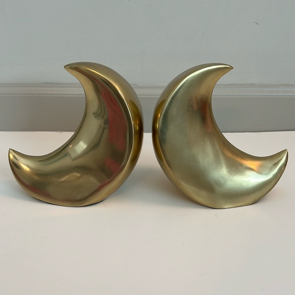 Pottery Barn Other - EUC Pottery Barn Bookends - brass Crescent Moons